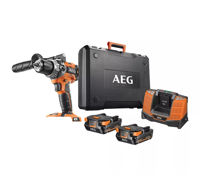 Trapano avvitatore a percussione BRUSHLESS in valigetta con 2 batterie da 2.0Ah