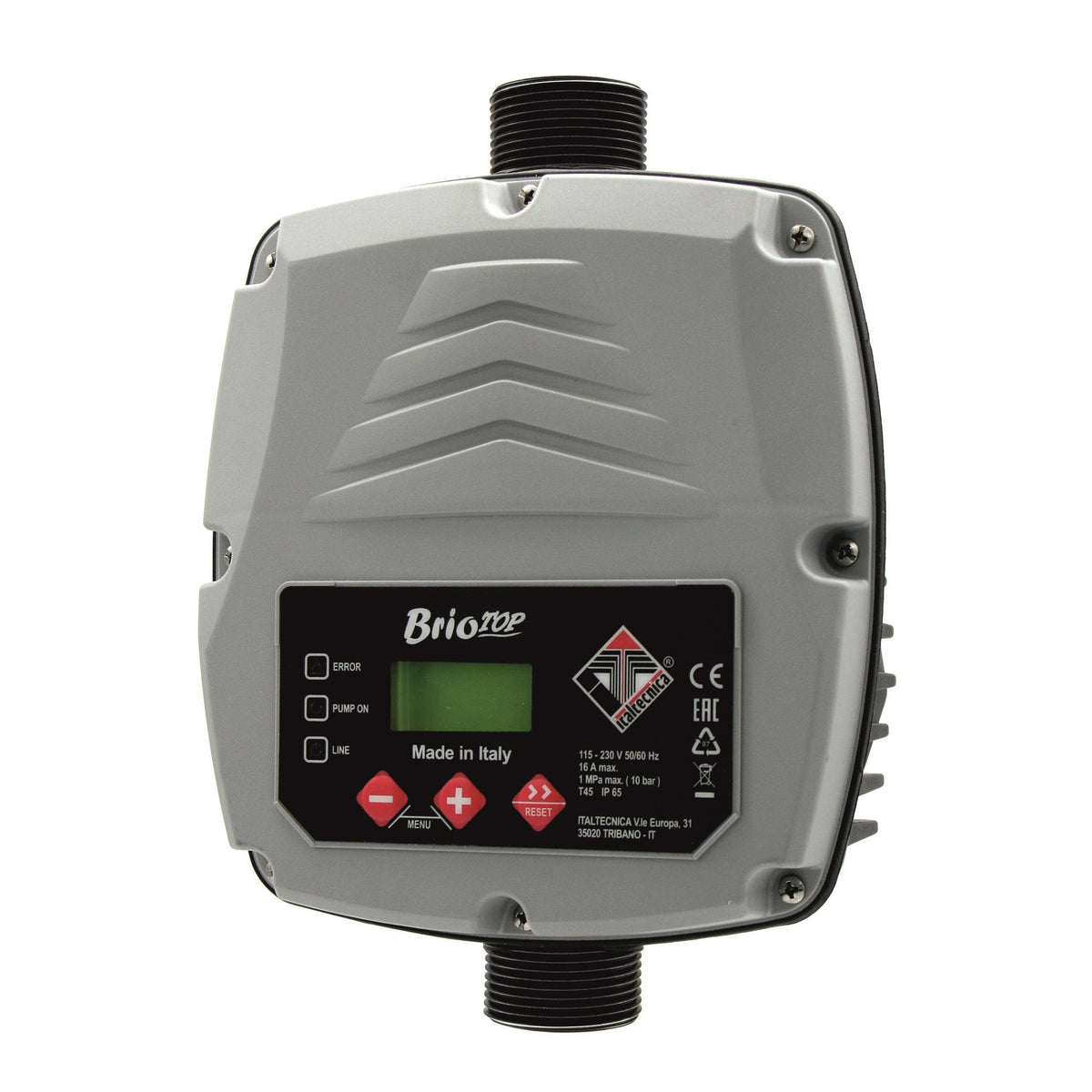 ITALTECNICA - Pressostato Elettronico Digitale BRIO TOP 2.0 | 0,5-8 Bar | 3HP 16A | Connessione 1"