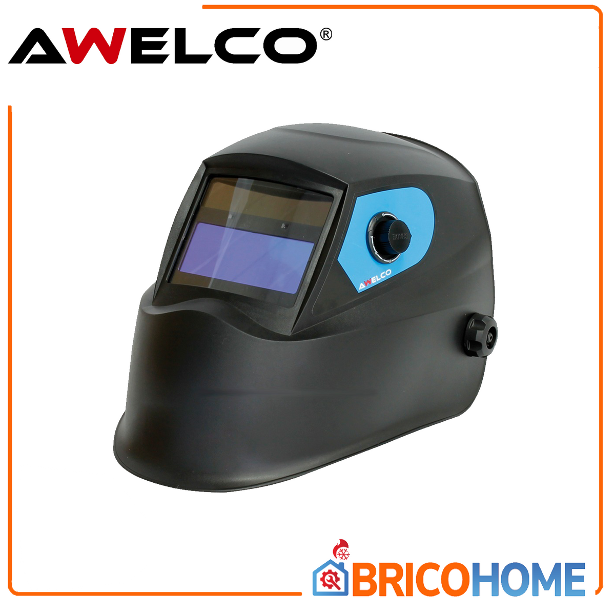AWELCO - Casco Maschera Saldatura Autoscurante 2000-E 90390 | DIN 4/9-13 | 2 Sensori | True Color | Solar LCD | UV/IR