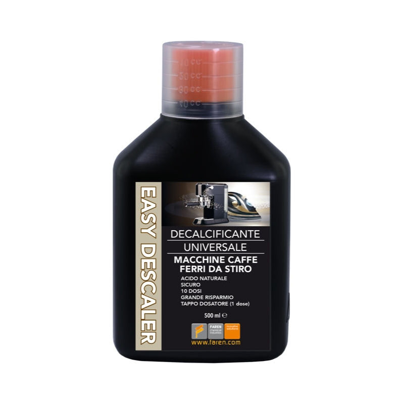 FAREN Decalcificante per macchine caffè, ferri da stiro, bollitori, doccette, soffioni 500ml EASY DESCALER