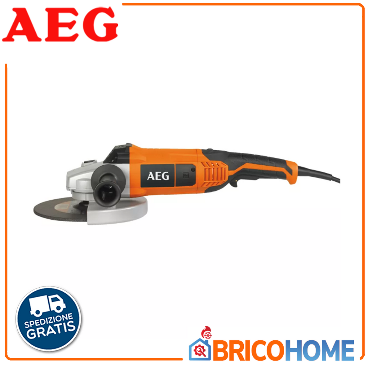 AEG Smerigliatrice Angolare WS 22-230 | 2200W | Disco 230mm | Soft Start | Line Lock Out | Professionale