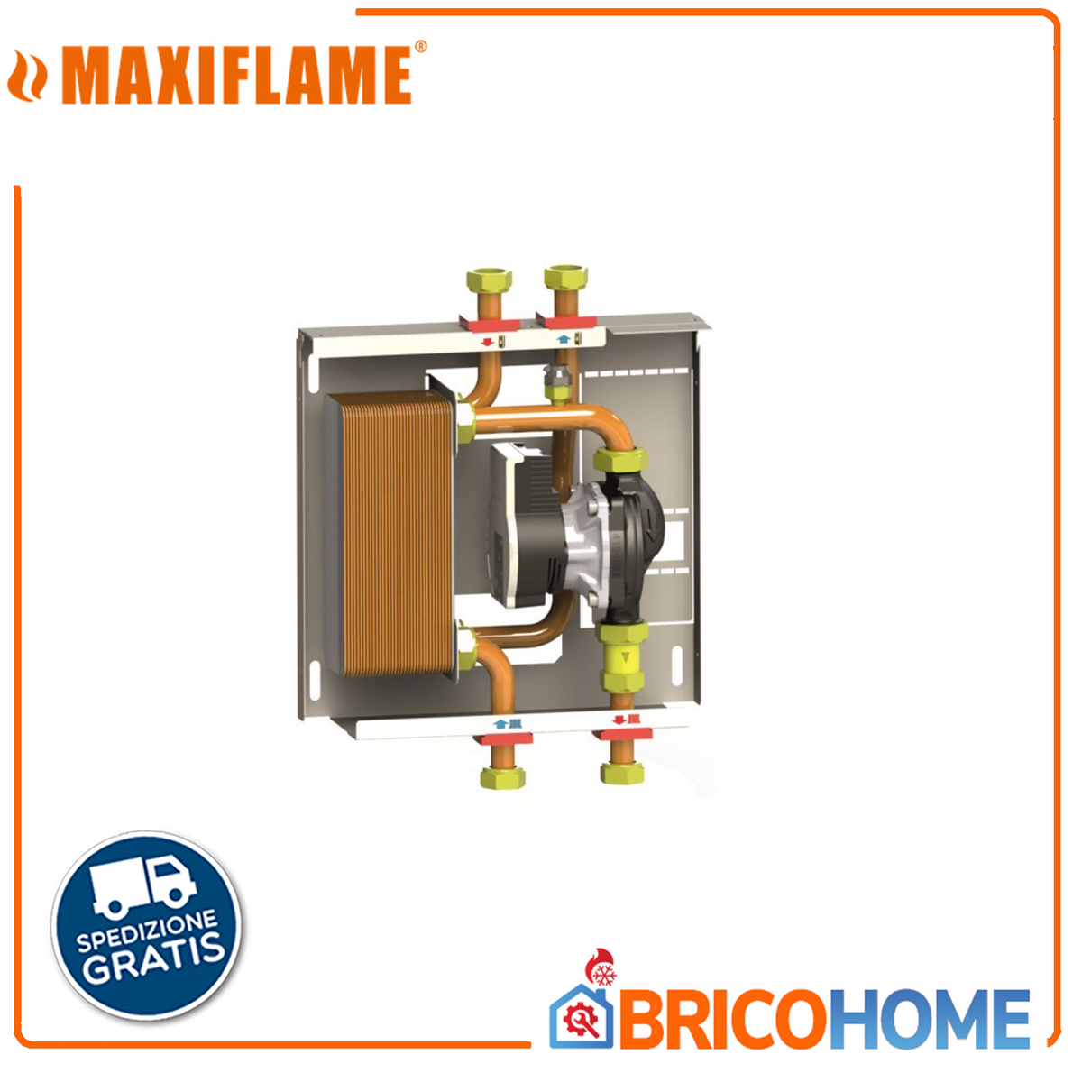 MAXIFLAME - Modulo Interfaccia Caldaia / Termoprodotto MX115/1 Mini 115011 | 25/30 kW | Separazione Idraulica | Box Incluso