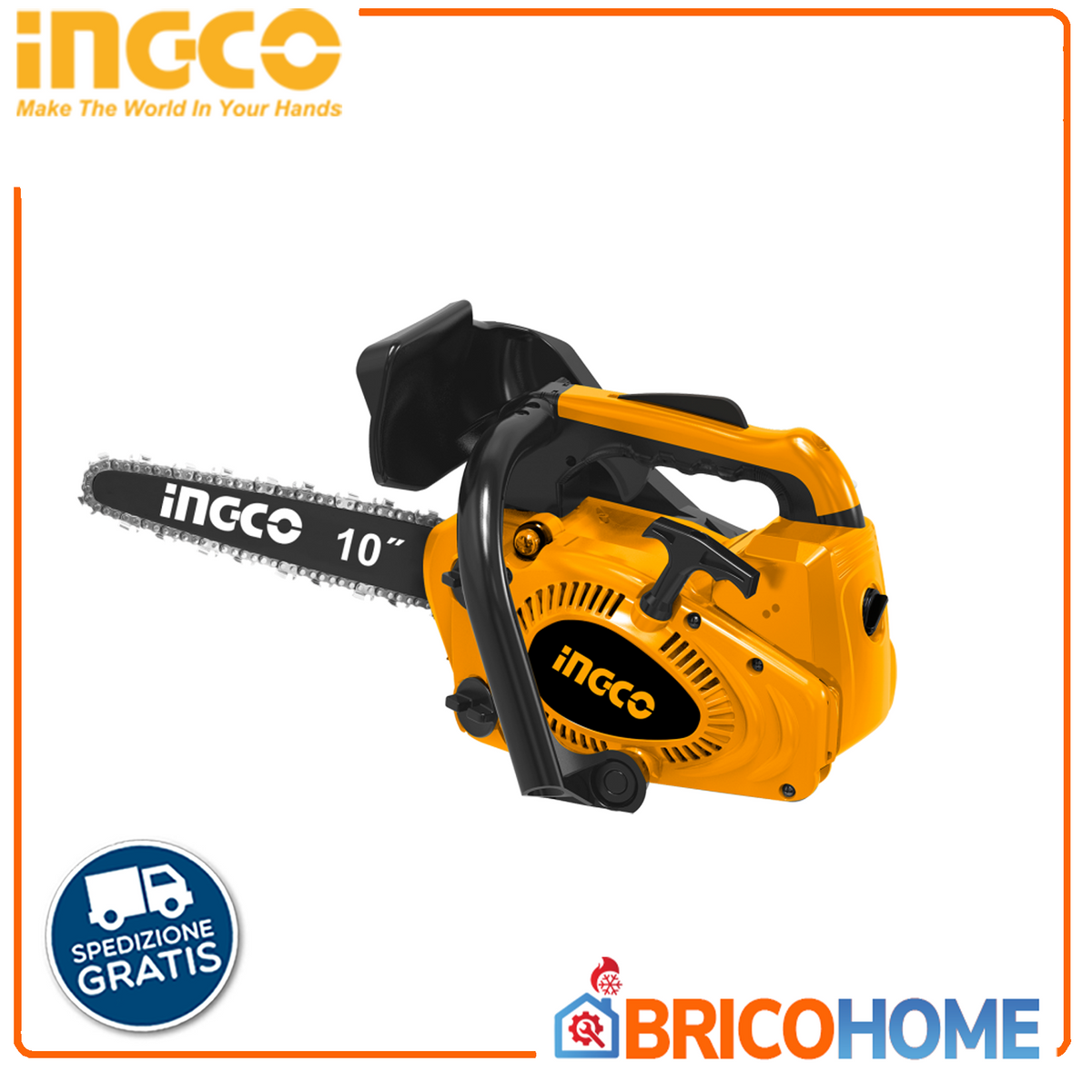 INGCO Motosega da pota a scoppio con lama Carving 10'' 1HP - GCS5261012E