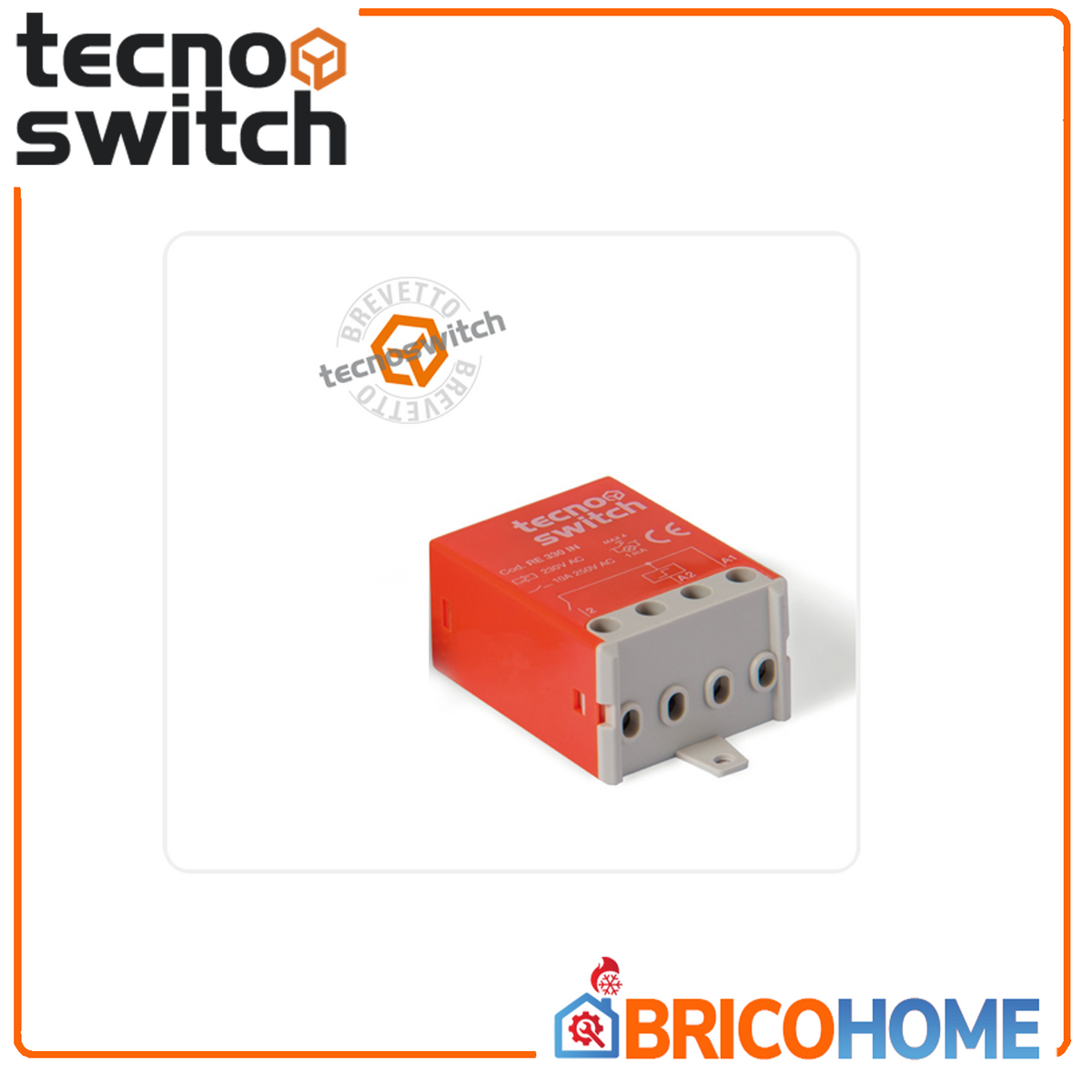 TECNO SWITCH Relè ad Impulsi Meccanico RE330IN | 230V | 10A | 1 Contatto