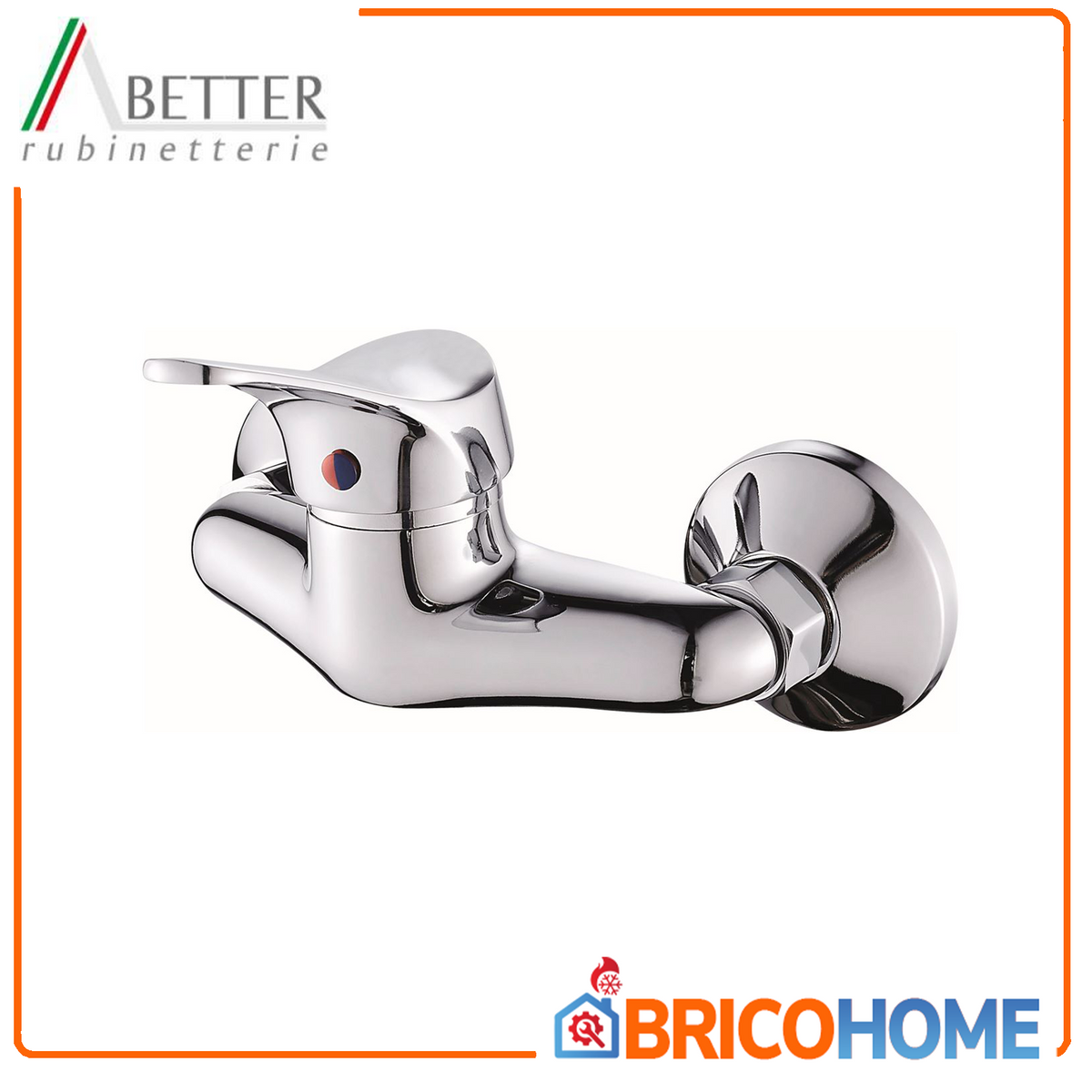 Better external single-lever shower mixer with hand shower and 150 cm flexible hose, Matisse series