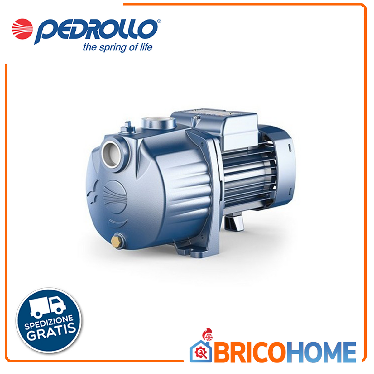 PEDROLLO - Elettropompa Centrifuga Multigirante 3CPm100 | 0,75 HP | 120 l/min | Prevalenza 37m | Silenziosa