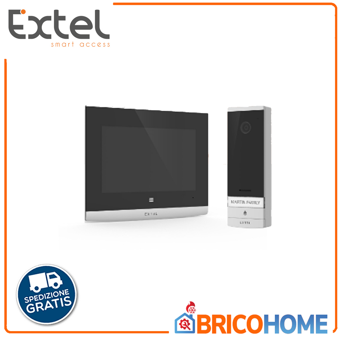 Videotelefono cablato e connesso con QR Code monitor 7'' Connect 2 - Extel