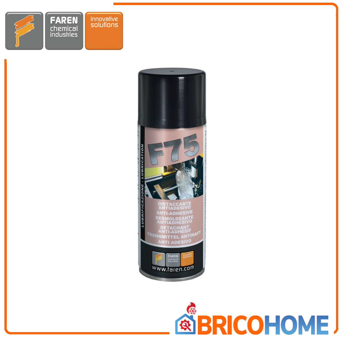 FAREN - Spray Distaccante Antiadesivo Siliconico F75 400ml | Lubrificante | Stampaggio | Legno | Carta