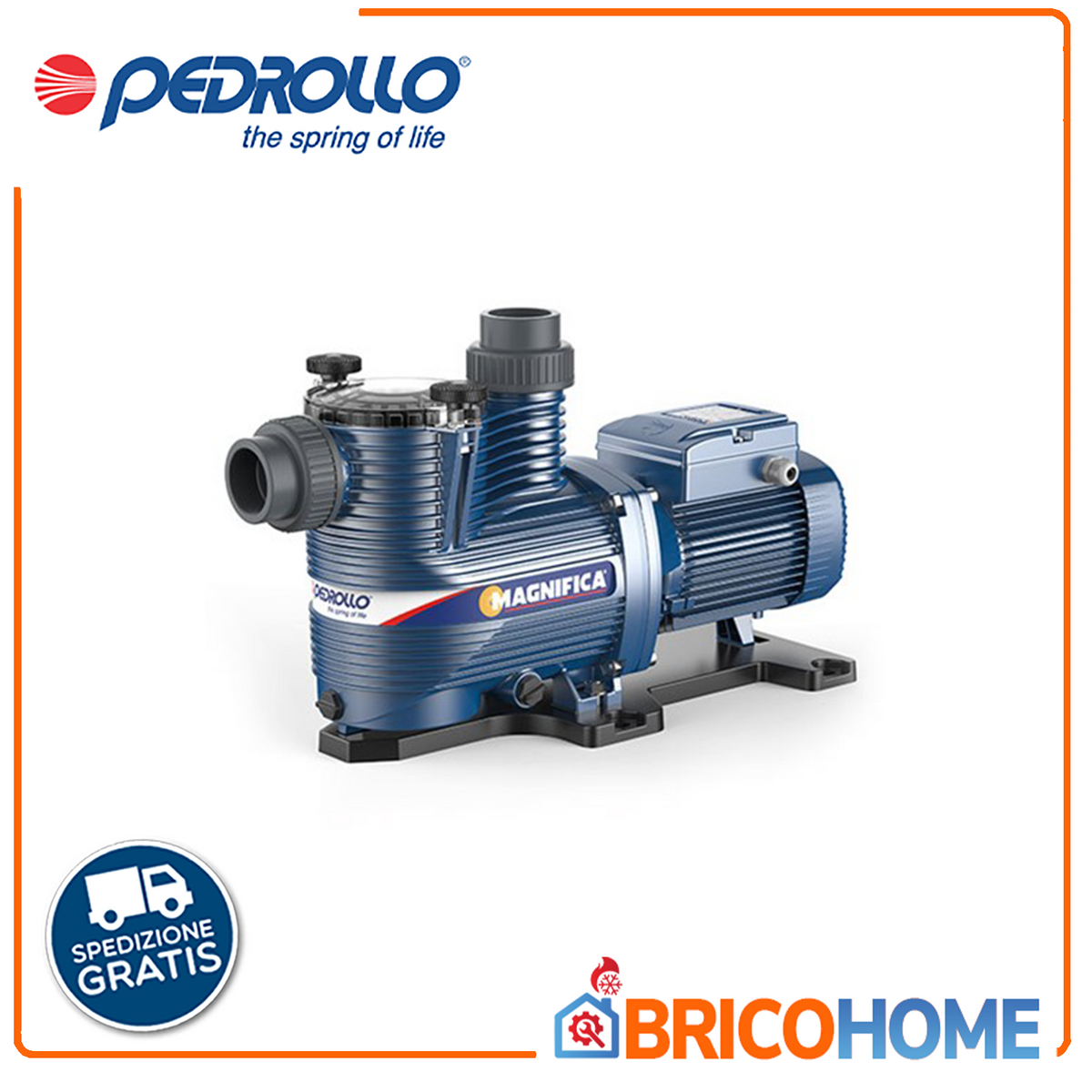 Pedrollo - Poolpumpe MAGNIFICA 1m | 0,55kW | Einphasig | Selbstansaugend | 180 m³