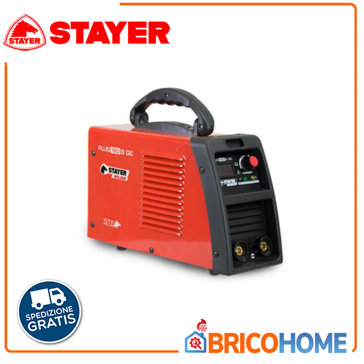 STAYER - Saldatrice Inverter 160A Super Plus 160 GE K | Elettrodi | TIG | IGBT 600V | Valigia | Kit Completo