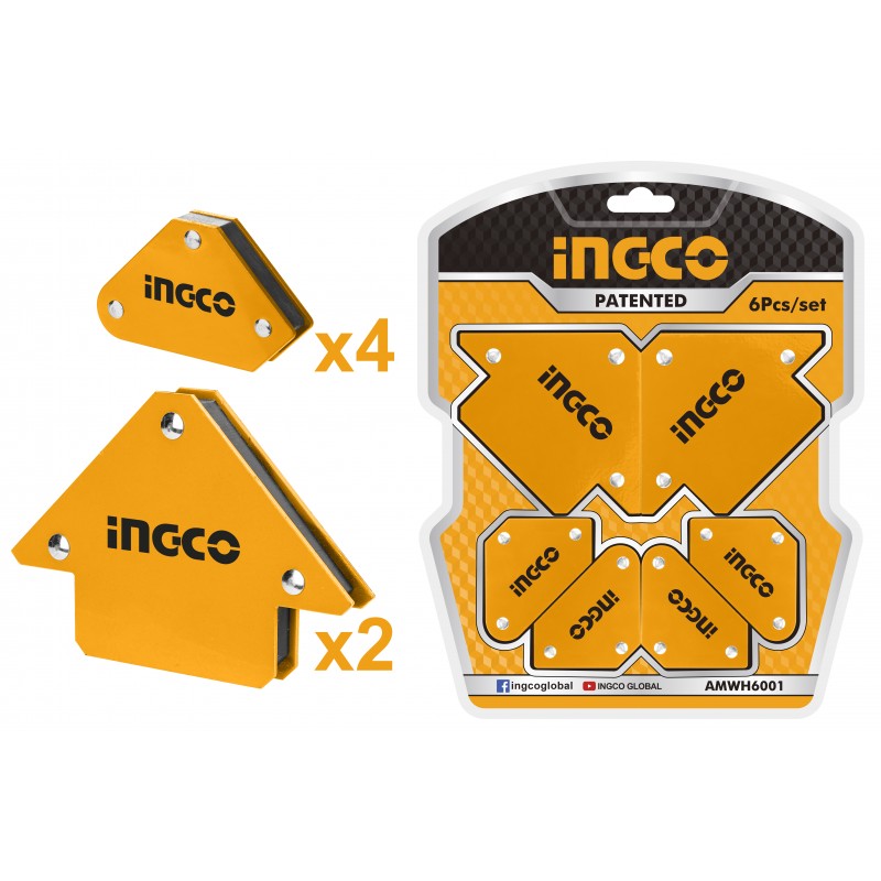 INGCO Set of 6 Magnetic Holders for Welding Machines