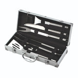OMPAGRILL - Set Barbecue Valigetta Alluminio 6 Pezzi 06420 | Acciaio Inox | 42cm | Custodia Alluminio