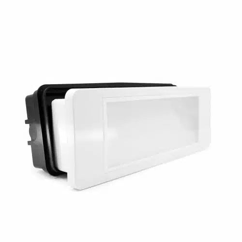 AVIDSEN Lampada di emergenza a incasso a LED fornita di tre adesivi USCITA DI EMERGENZA (sinistra, destra, sotto)