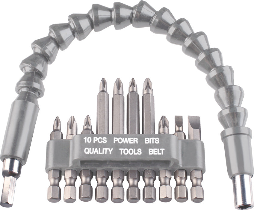 KWB - Set di Inserti con Albero Flessibile 11 pz 113990 | 1/4" E6.3 | CrV | 50mm + 75mm | PZ PH