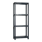 PAS KRONOS - Scaffale 4 Ripiani 3060 | 60x30x143 cm | Nero | 35 kg/ripiano | 140 kg Totale