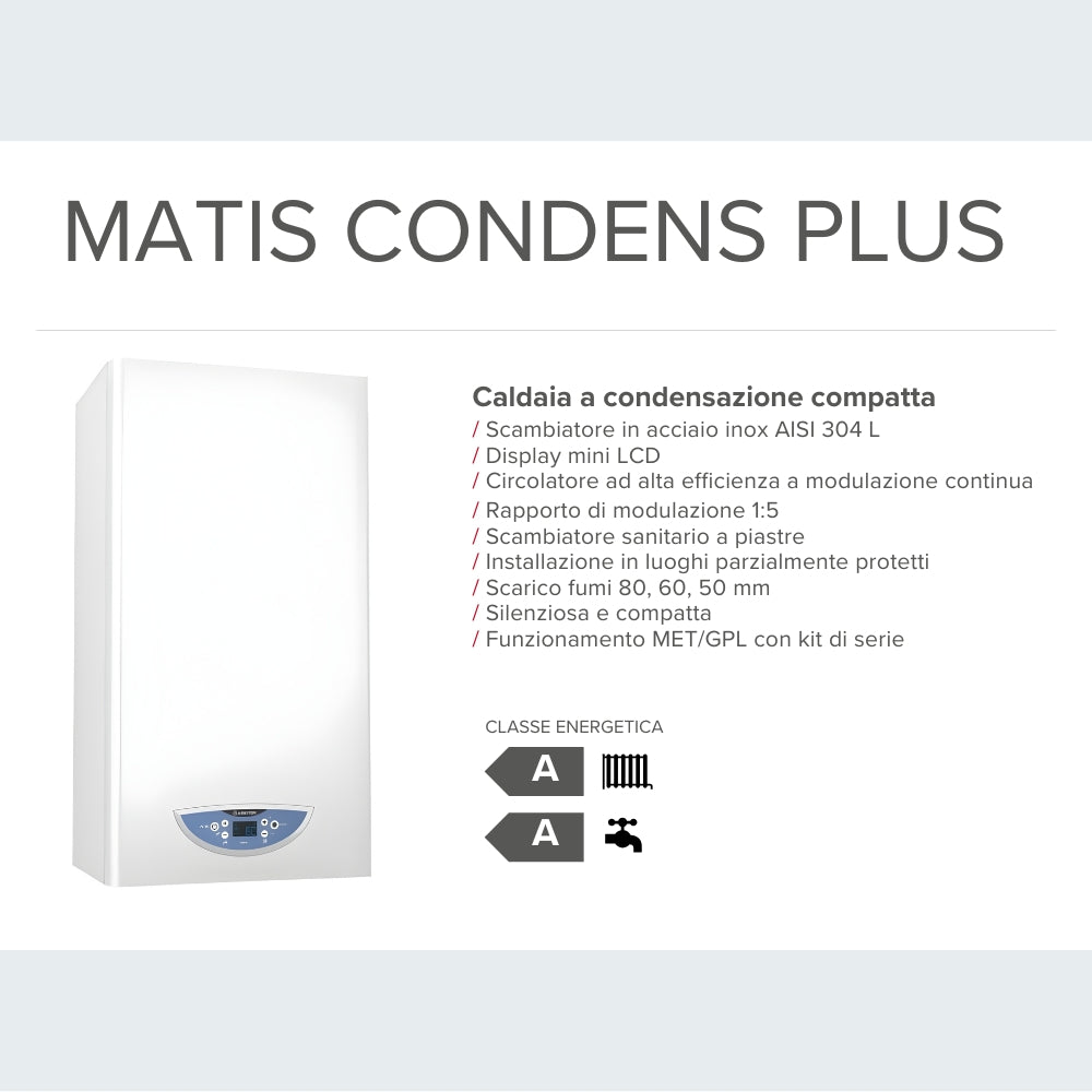 Ariston MATIS CONDENS PLUS 24 - Compact condensing boiler with FREE flue gas kit