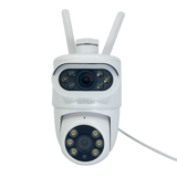 AVIDSEN - Motorisierte 2K-IP-Kamera für den Außenbereich HomeCam Dual PTZ 127156 | Duales Objektiv | PTZ 360° | Sirene | Wi-Fi