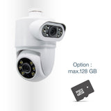 AVIDSEN - Motorisierte 2K-IP-Kamera für den Außenbereich HomeCam Dual PTZ 127156 | Duales Objektiv | PTZ 360° | Sirene | Wi-Fi