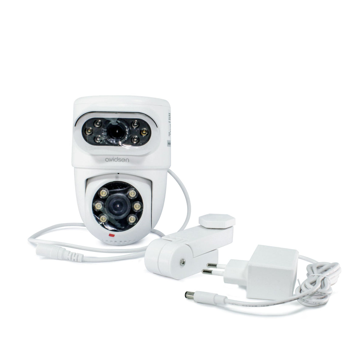 AVIDSEN - Motorisierte 2K-IP-Kamera für den Außenbereich HomeCam Dual PTZ 127156 | Duales Objektiv | PTZ 360° | Sirene | Wi-Fi