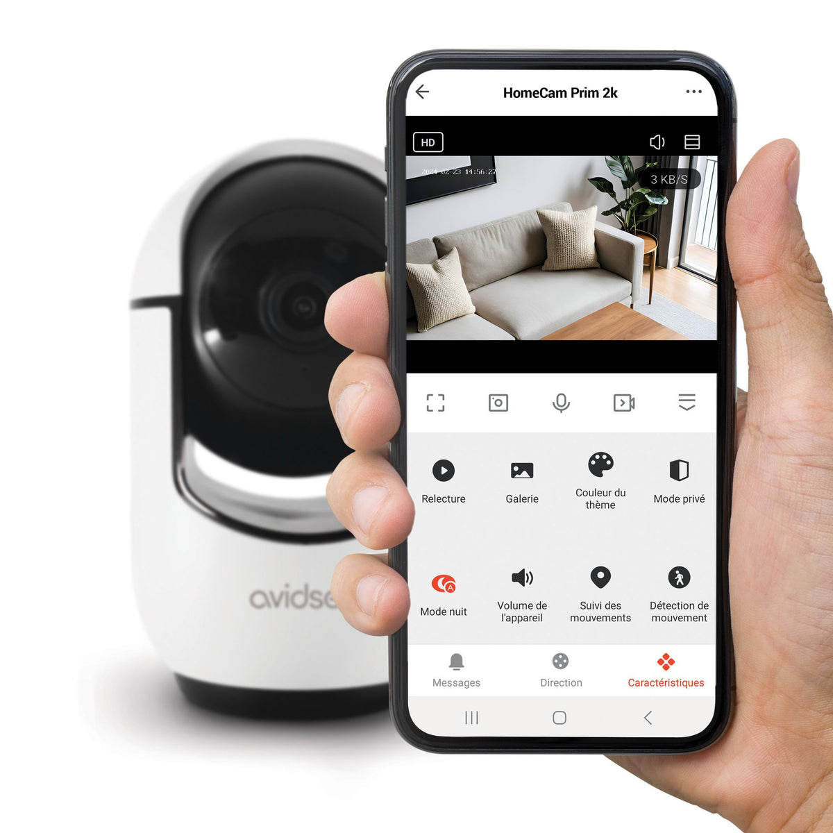 Avidsen HomeCam Prim 2.5K 127158 Indoor Motorized IP Camera