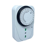 ELECTRALINE - Timer Giornaliero Meccanico 58103 | 16A | Spina IT | Presa 10/16A | 96 Intervalli 15min | IP20 | PC Bianco | CE