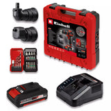 Trapano Avvitatore multifunzione TE-CD 18/45 3X-Li +22 (mandrino amovibile, attacco angolare, attacco eccentrico, 22 accessori, batteria da 18V 2,0Ah, caricabatteria + E-Box)