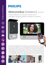 Philips - WelcomeEye Connect 2 WLAN-Video-Türsprechanlage 531036 | 7" Touch-Monitor | Smartphone-App | RFID | Interner Speicher | 2-Draht