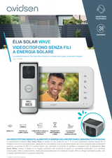 Videocitofono Wi-Fi Autoalimentato con Pannello Solare Monofamiliare 7'' Elia Solar Wave