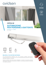 AVIDSEN - Kit Automazione Persiane a Battente Open-W 114600 | 230V | 1 o 2 Ante | Telecomando | Rilevamento Ostacoli