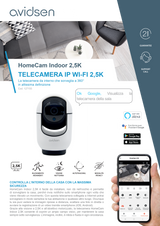 AVIDSEN - Motorisierte WLAN-IP-Kamera HomeCam Indoor | 2,5K | 360° | Automatische Nachführung | Zwei-Wege-Audio