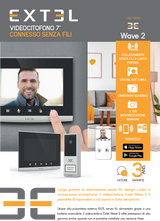EXTEL - Videocitofono Wi-Fi Senza Fili Wave 2 | Portata 350m | Schermo 3,5" | Visione Notturna | App Mobile
