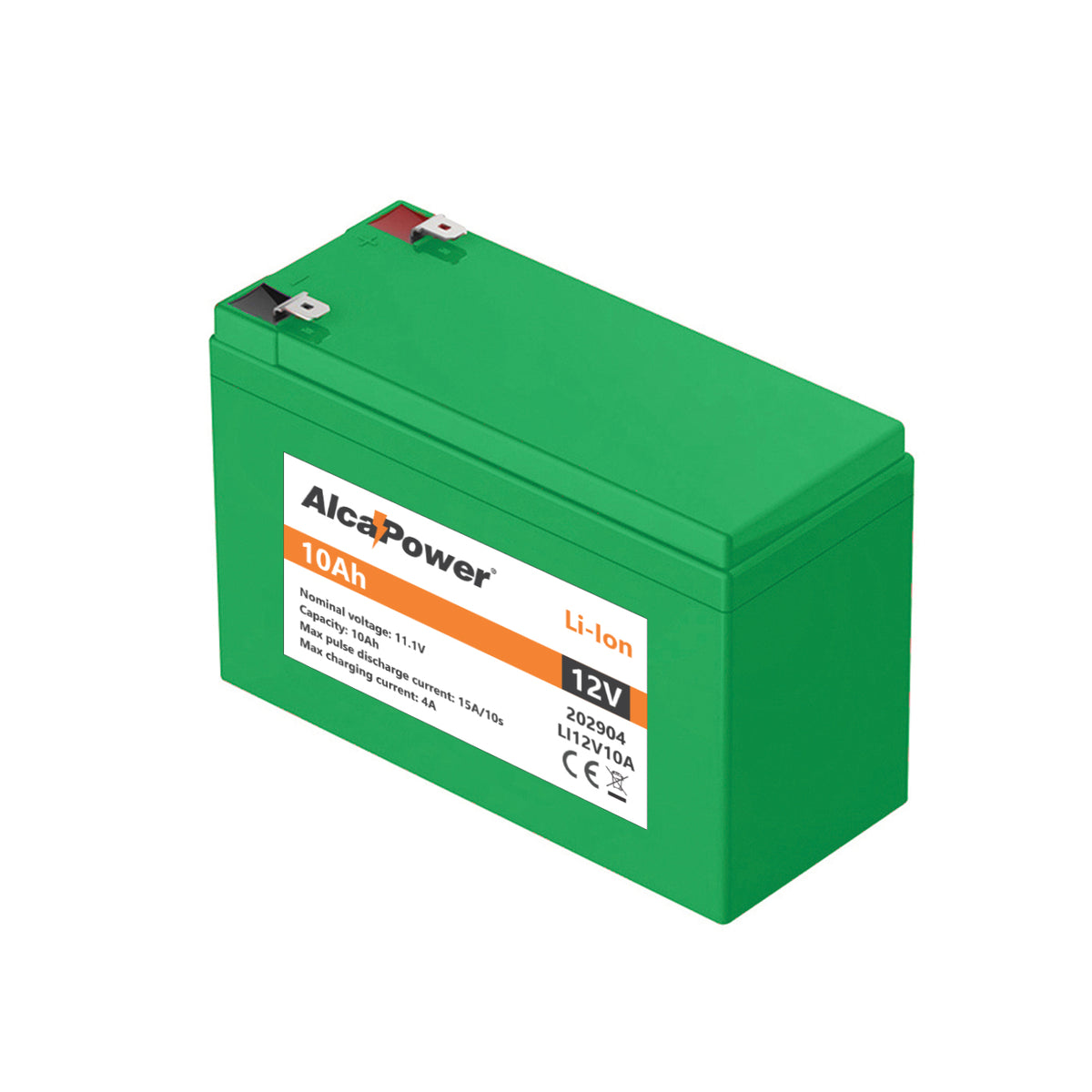 ALCAPOWER - Batteria Ermetica Li-ion 11.1V 10Ah 202904 | Polo Faston T2 | 150x95x66mm | Pompe a Spalla