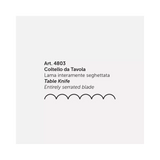 COLTELLERIE PAOLUCCI - Set 6 Couteaux de Table Lame Dentelée 11 cm GENIUS | Acier Inoxydable | Fabriqué en Italie | Lave-vaisselle | Manche Polypropylène