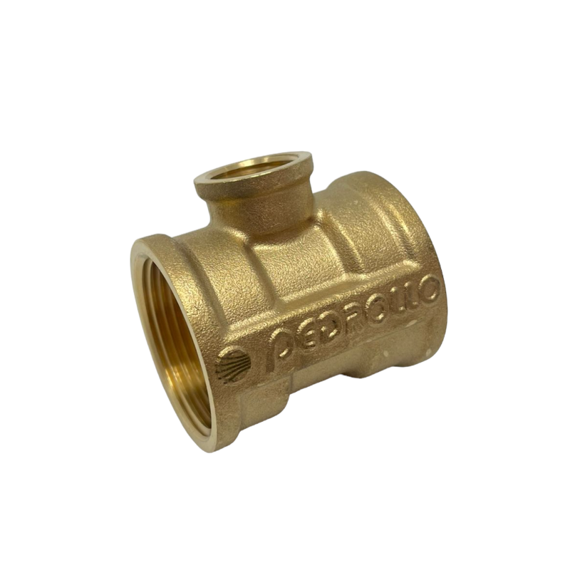Pedrollo - Raccordo TEE Ridotto Ottone 3 Vie 1"1/4 x 1/2" | Per Vaso Espansione 1SF | Top Multi Tech | Cod. 500160001