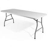 Klappbarer Cateringtisch | 180 x 70 cm | HDPE-Kunststoff | Weiß oder Braun 