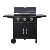 XONE - Barbecue a Gas Black X3 GAR01011 | 3 Fuochi 9kW | Griglia 55x44cm | Termometro | Cover Inclusa