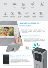 Videocitofono Wi-Fi Autoalimentato con Pannello Solare Monofamiliare 7'' Elia Solar Wave