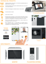 EXTEL - Videocitofono Wi-Fi Senza Fili Wave 2 | Portata 350m | Schermo 3,5" | Visione Notturna | App Mobile