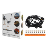 AlcaPower Catena Luminosa da Esterno con 10 Lampadine Incluse