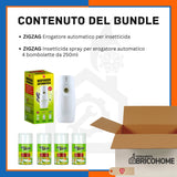 ZIG ZAG Automatisches Insektizid-Spender-Set + 4 Insektenspraydosen à 250 ml [BUNDLE]