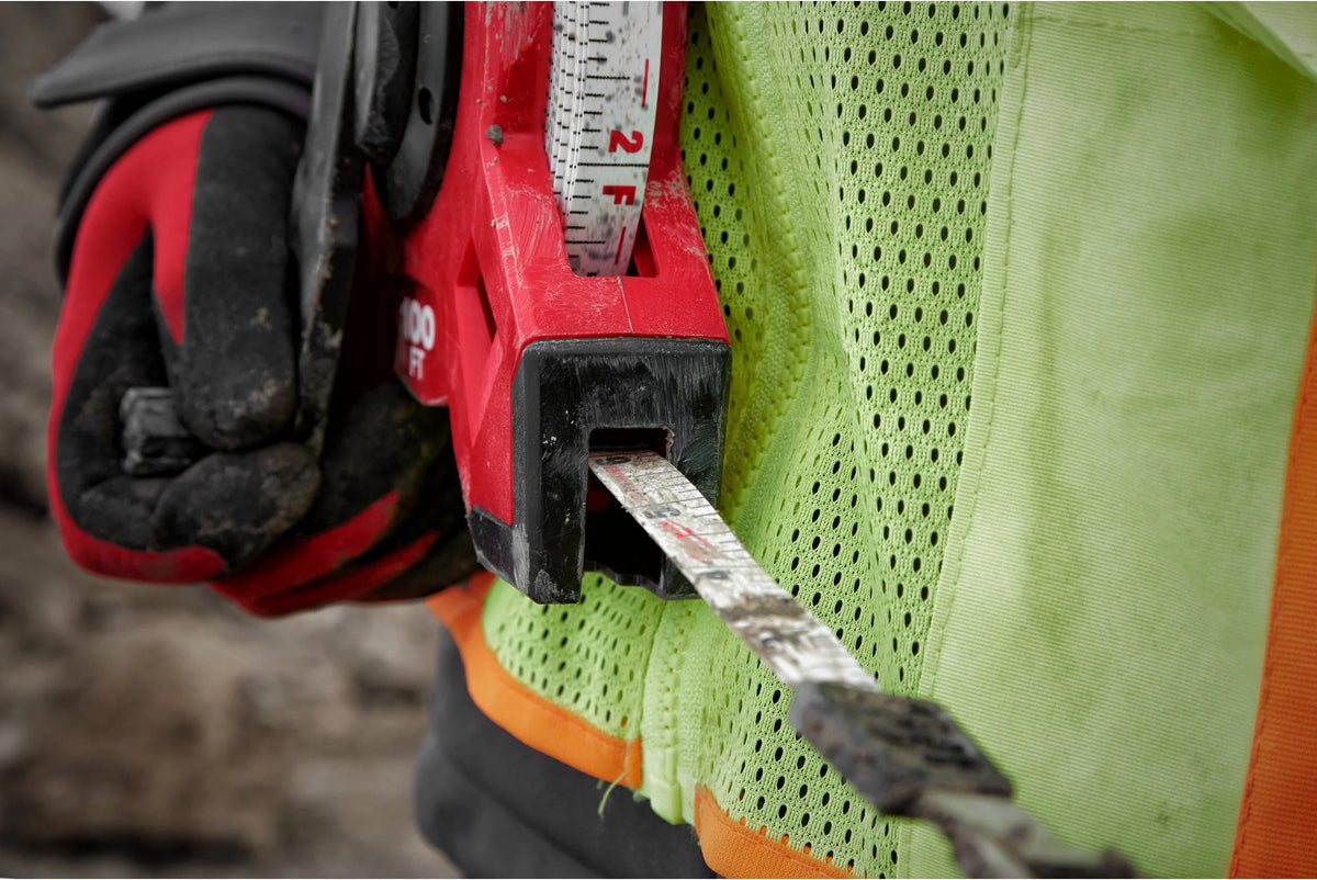 MILWAUKEE - Rotella Metrica 60m/200ft 48225360 | Fibra di Vetro | Cassa Aperta | Ingranaggi Planetari 3:1 | Doppia Scala