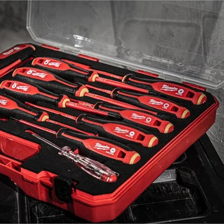 MILWAUKEE - Set Giraviti Tri-lobe S/Driver 4932471808 | 10 Pezzi | PZ+PH+SL | Lama Esagonale Magnetica