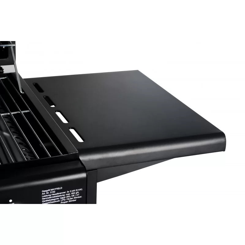 XONE - Barbecue a Gas Black X3 GAR01011 | 3 Fuochi 9kW | Griglia 55x44cm | Termometro | Cover Inclusa
