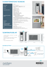 Videocitofono Wi-Fi Autoalimentato con Pannello Solare Monofamiliare 7'' Elia Solar Wave
