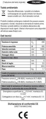 STANLEY FATMAX - Smerigliatrice Angolare 115mm 600W FMEG615-QS | 12.000 giri/min | Mandrino M14 | CE