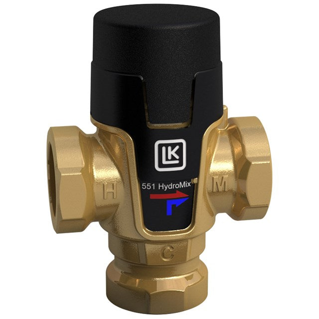 Thermostatmischer für Solarthermie 3/4'' LK 551 HydroMix mit Armaturen und Rückschlagventilen