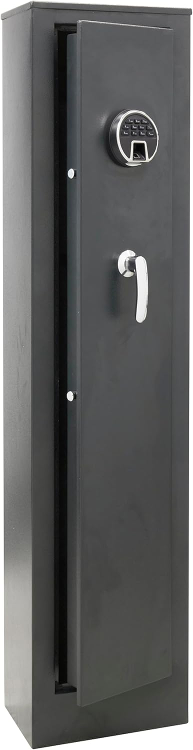 ARREGUI - Armadio Portafucili ARM050835 | 5 Posti | Impronte Digitali + Codice | Allarme 70dB | Cassetto con Chiave