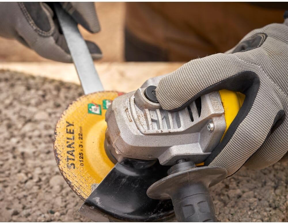 STANLEY FATMAX - Smerigliatrice Angolare 115mm 600W FMEG615-QS | 12.000 giri/min | Mandrino M14 | CE