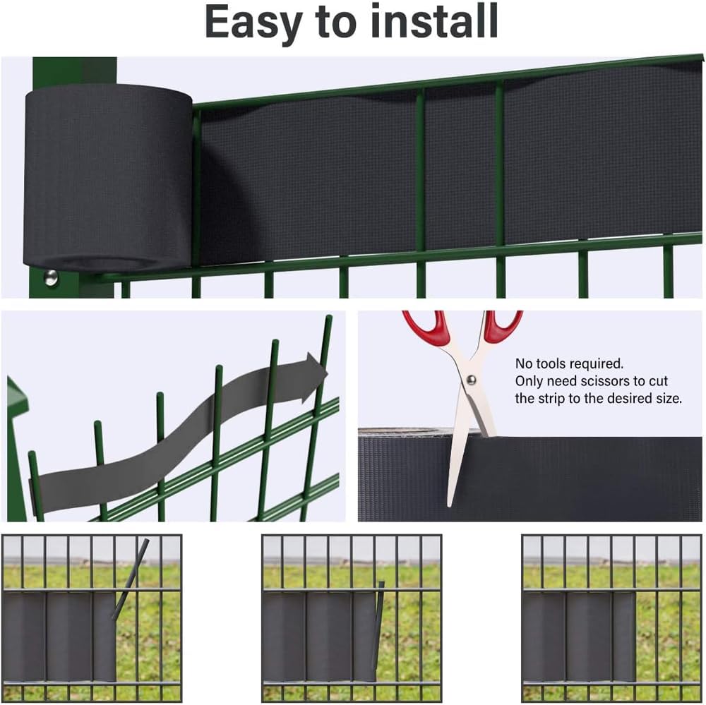 Fascia Frangivista PVC 19cm x 35m | 450g/mq | 20 Clip Incluse | Privacy Recinzioni