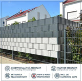 Fascia Frangivista PVC 19cm x 35m | 450g/mq | 20 Clip Incluse | Privacy Recinzioni